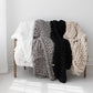 INFINITE CHUNKY KNIT BLANKET | MINKY | BIG - BLANC-11