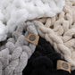 INFINITE CHUNKY KNIT BLANKET | MINKY | BIG - BLANC-10