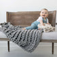 INFINITE CHUNKY KNIT BLANKET | MINKY | LITTLE - MIST-2