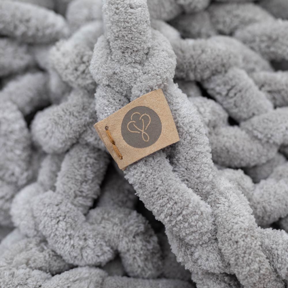 INFINITE CHUNKY KNIT BLANKET | MINKY | LITTLE - MIST-5