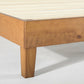 Classic Solid Wood Slat Platform Bed Frame in Natural Finish, King