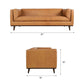 Brooklyn Tan Leather Sofa Couch