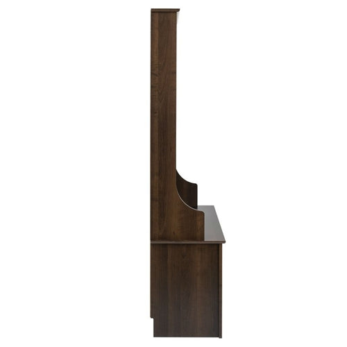 Entryway Hall Tree Shoe Cubby Coat Rack, Dark Brown Espresso