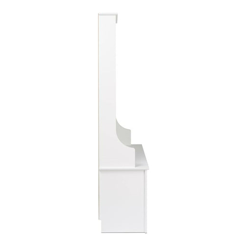 Entryway Hall Tree Shoe Cubby Coat Rack, White