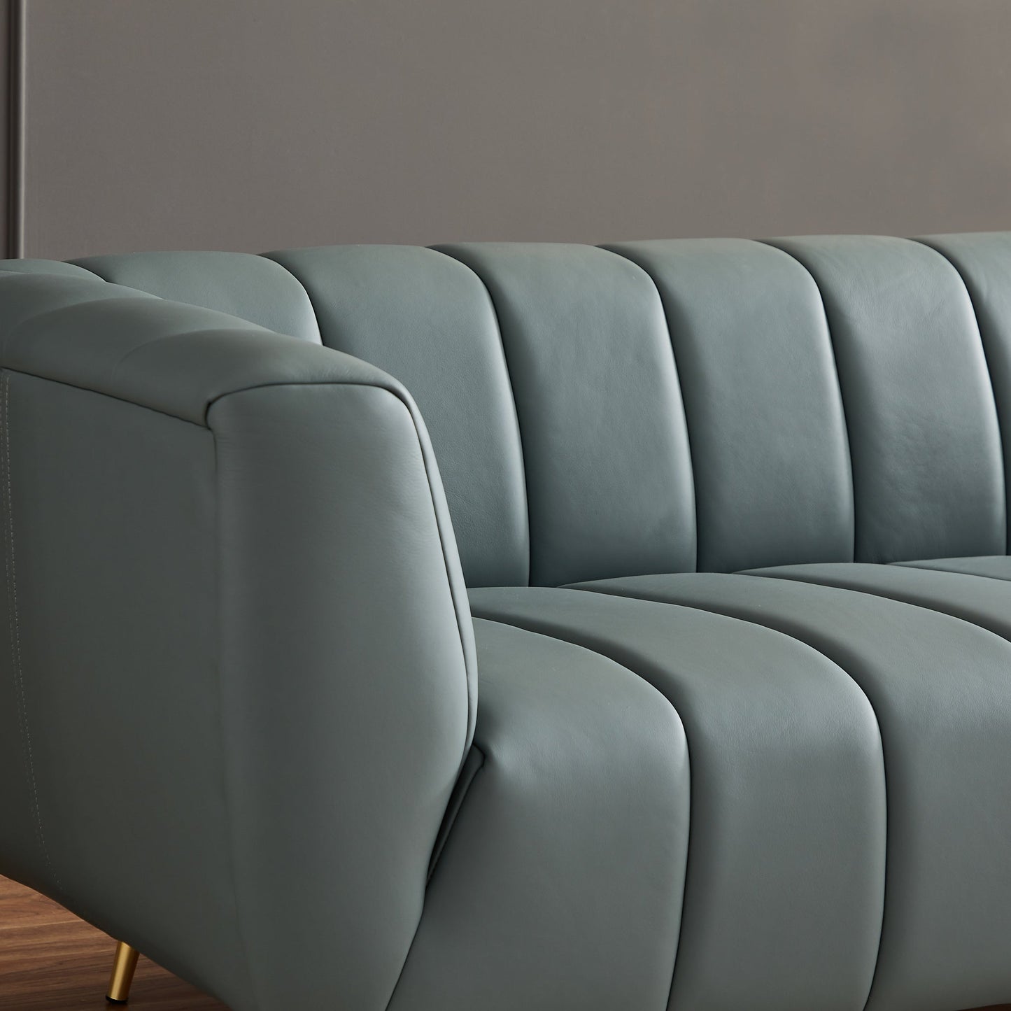 Vincent Leather Sofa | Blue