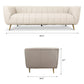 Vincent Leather Sofa | Cream