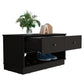 Storage Bench Beji, Lower Shelf, Two Drawers, Black Wengue Finish-5