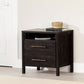 Java 2 Drawer Nightstand Cubby Storage Shelf