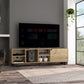 Estocolmo TV Stand for TV´s up 70", Four Open Shelves, Five Legs, Light Oak Finish-0