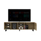 Estocolmo TV Stand for TV´s up 70", Four Open Shelves, Five Legs, Light Oak Finish-2