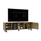 Estocolmo TV Stand for TV´s up 70", Four Open Shelves, Five Legs, Light Oak Finish-4