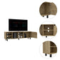 Estocolmo TV Stand for TV´s up 70", Four Open Shelves, Five Legs, Light Oak Finish-6