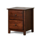 Cherry Wood Finish Solid Pine 2 Drawer Nightstand