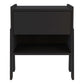 Nightstand Ferku, Open Shelf, One Drawer, Black Wengue Finish-3