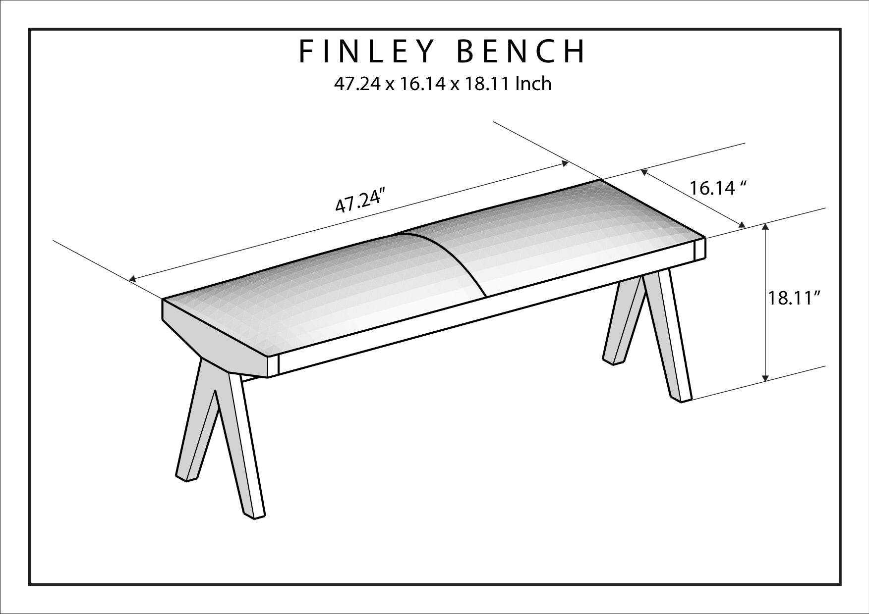 Fredrick Leather Bench Dimensions