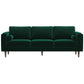 86" Velvet Sofa - Dark Green