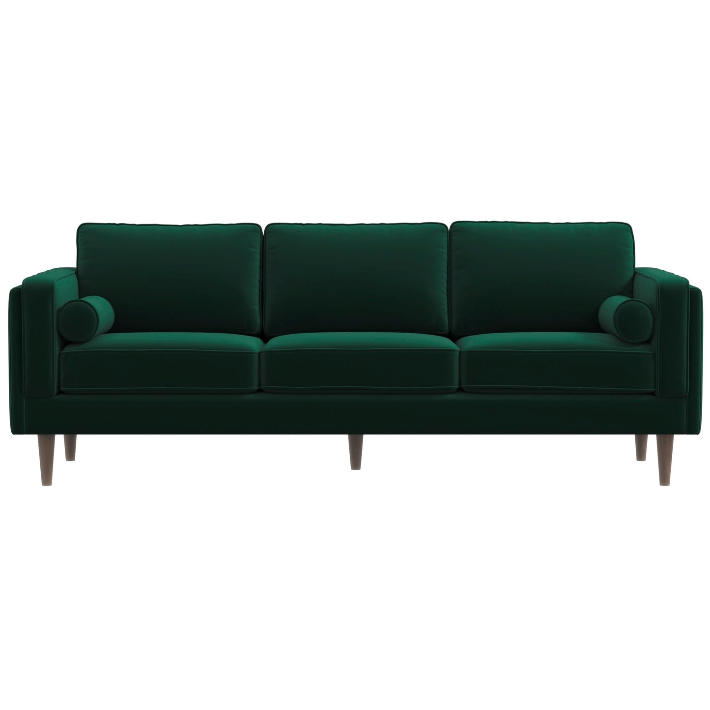 86" Velvet Sofa - Dark Green