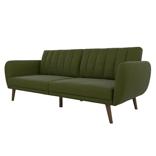 Mid-Century Linen Sofa Bed | Green