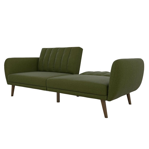 Mid-Century Linen Sofa Bed | Green