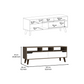 Tv Stand 2.0 For TV´s up 52" Bull, Three Open Shelves,Two Drawers, Dark Brown / White Finish-6