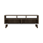 Tv Stand 2.0 For TV´s up 52" Bull, Three Open Shelves,Two Drawers, Dark Brown / White Finish-3