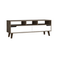 Tv Stand 2.0 For TV´s up 52" Bull, Three Open Shelves,Two Drawers, Dark Brown / White Finish-5