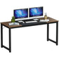 Home Office 63" Computer Desk, Black/Coffee