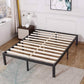 Heavy Duty Metal Platform Bed Frame with Wood Slats, Queen