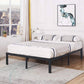 Heavy Duty Metal Platform Bed Frame with Wood Slats, King