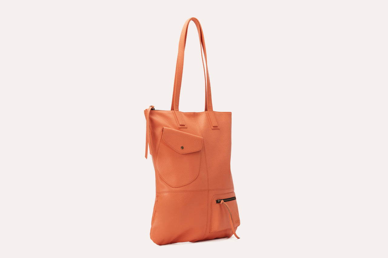 Fold n Hold Leather Tote