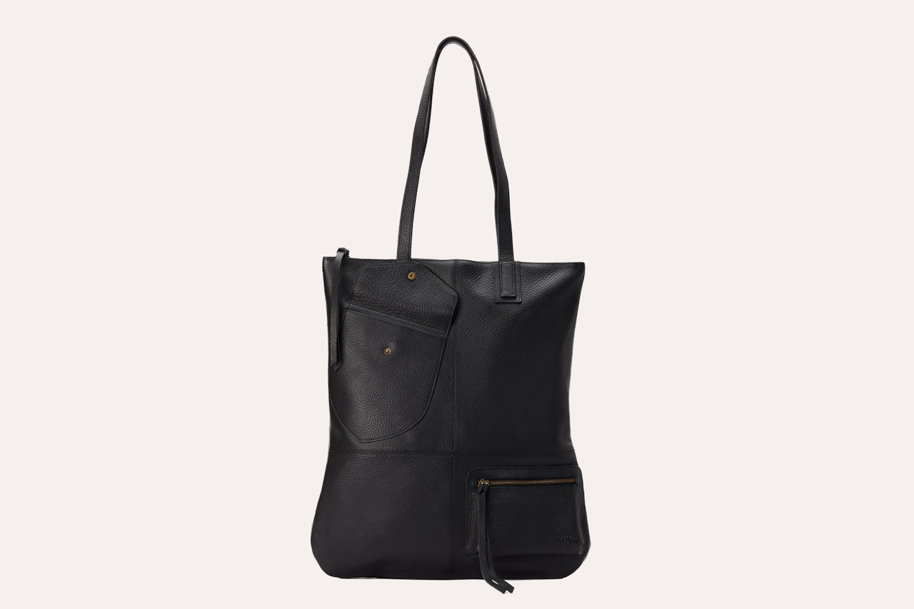 Fold n Hold Leather Tote