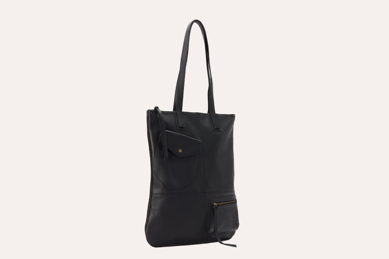 Fold n Hold Leather Tote