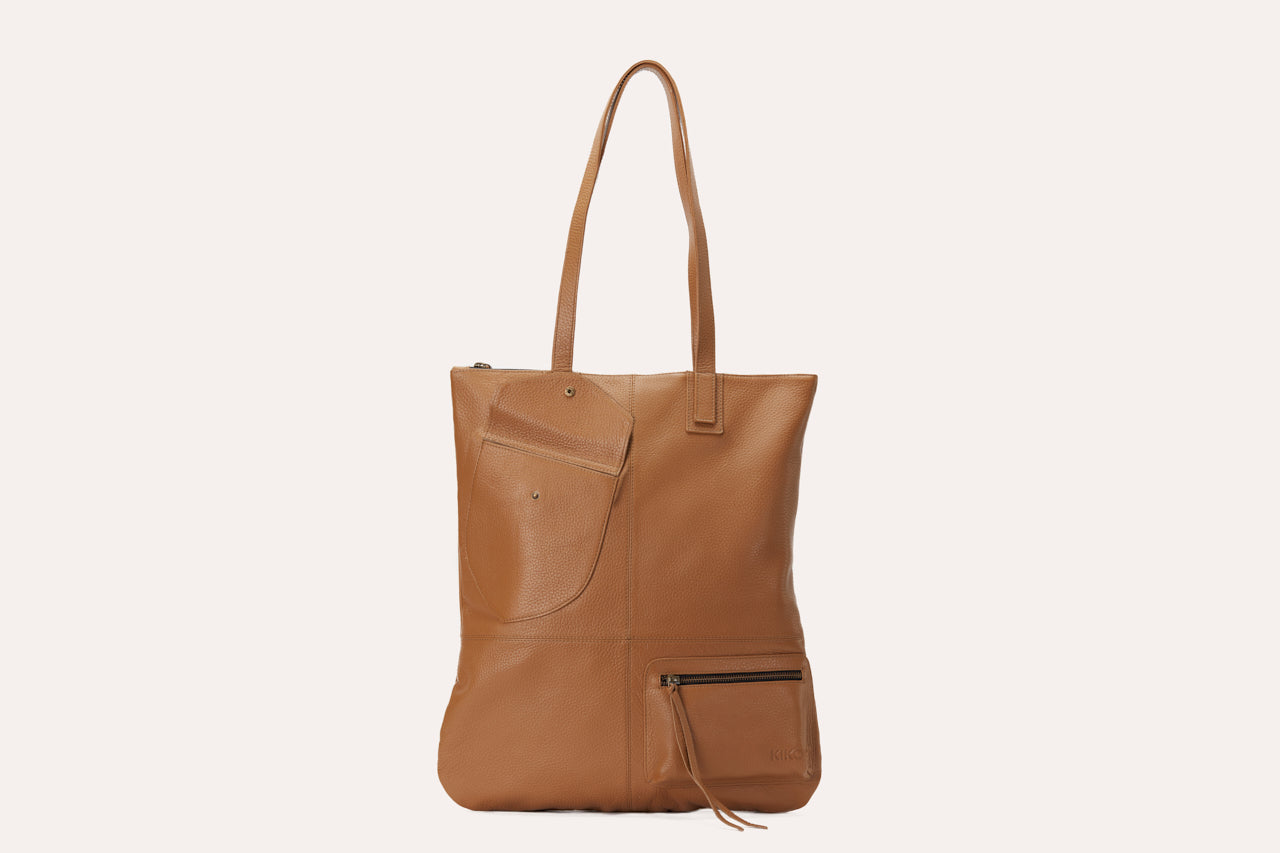 Fold n Hold Leather Tote