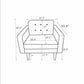 Grey Velvet Lounge Chair Dimensions