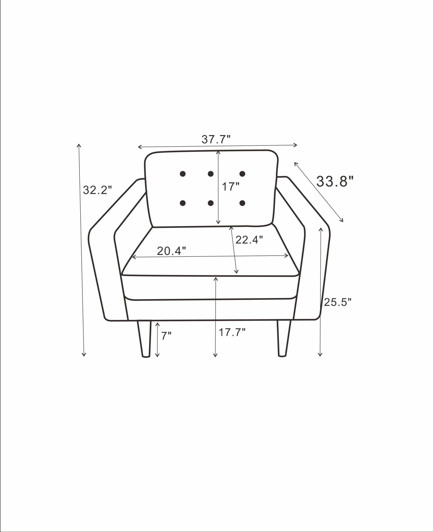 Grey Velvet Lounge Chair Dimensions