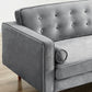 Kendall Velvet Loveseat | Grey