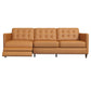 Leather Electric Left Reclining Sofa - Tan