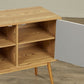 Two Tone Storage Table Cabinet, White Oak