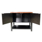 Wooden Console Table with 2 Drawers, Black/Walnut