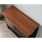 Wooden Console Table with 2 Drawers, Black/Walnut