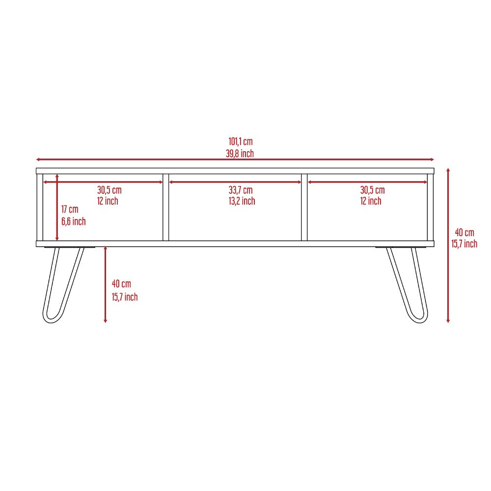 Coffee Table Minnesota, Two Shelves, Carbon Espresso Finish-5