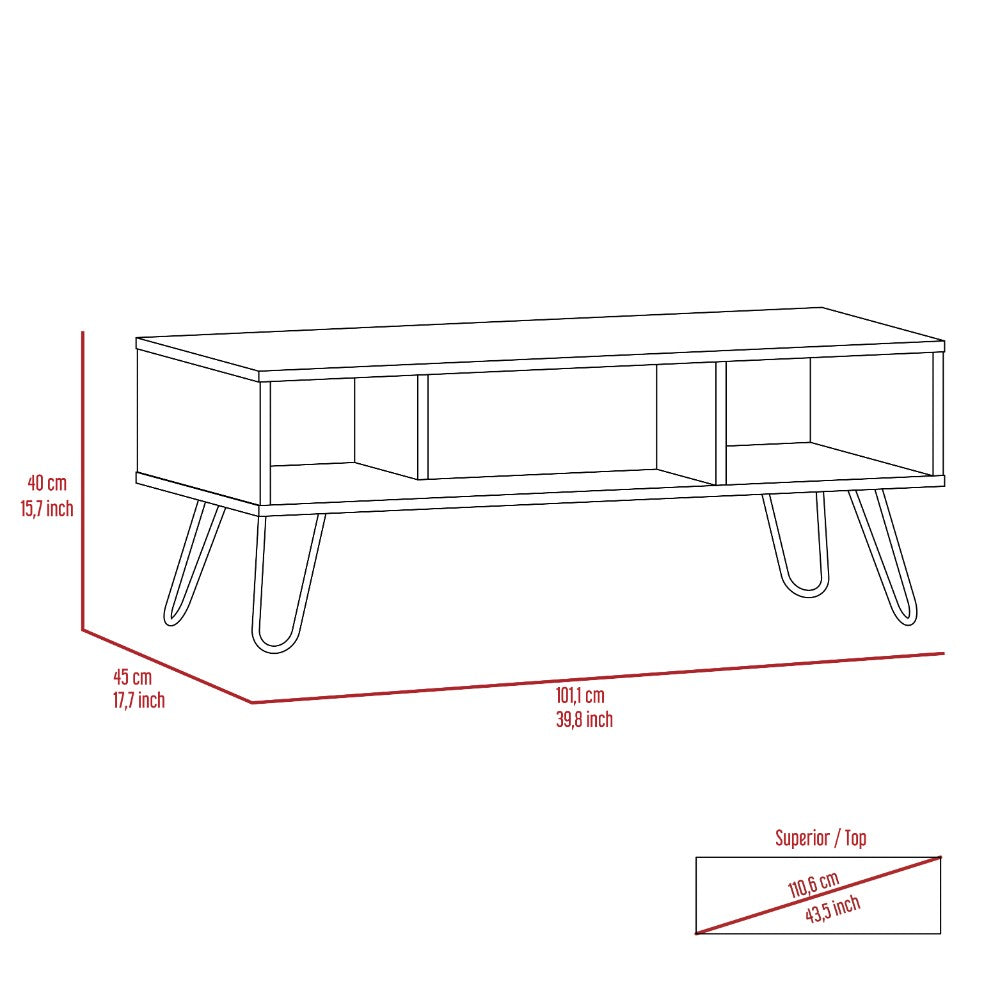 Coffee Table Minnesota, Two Shelves, Carbon Espresso Finish-4