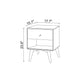 Norman Single Drawer Night Stand | Walnut Dimensions