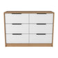 Maryland Dresser,Four Drawers,White and Pine Finish-4