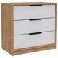 3 Drawers Dresser Maryland, Superior Top, White / Pine Finish-2