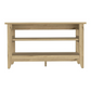 Storage Bench Susho, Upper and Lower Shelf, Light Oak Finish-2