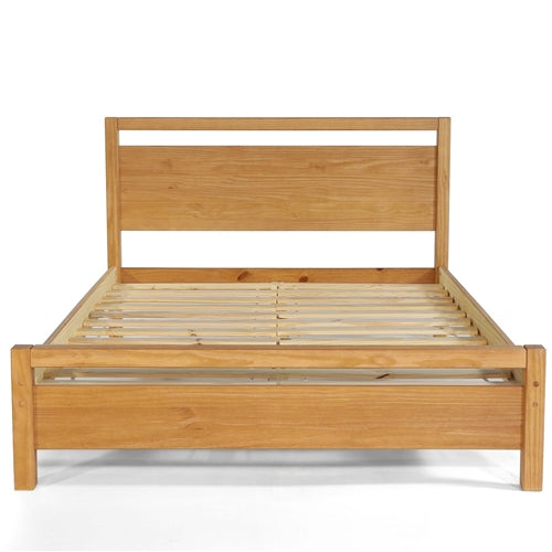 Traditional Rustic Acacia Platform Bed, King