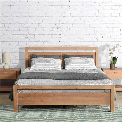 Traditional Rustic Acacia Platform Bed, King