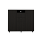 Quizz Double Door Cabinet Dresser, Two Drawers, Single Cabinet, Rod, Black wengue Finish-3