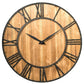 Round Wooden 30" Roman Numeral Wall Clock